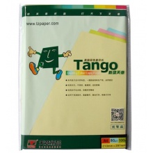天章 (TANGO) 新绿天章A4 浅黄色彩色复印纸 80g 100张/包 单包装