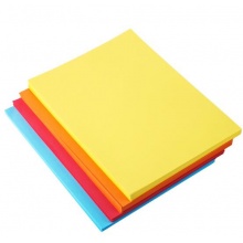 得力（deli） 7393A4 橙色彩色复印纸 80g 100张/包 单包装